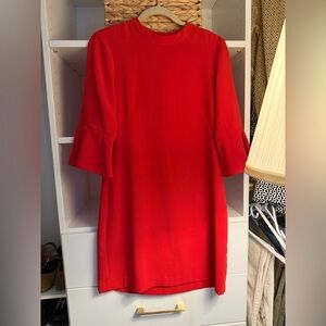 H&M Vibrant Red Long Sleeve Dress